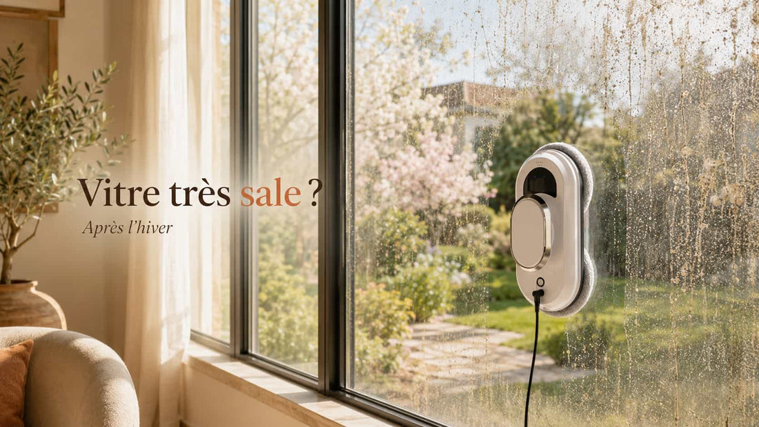 Peut-on utiliser un robot nettoyeur sur une vitre très sale ou après l'hiver