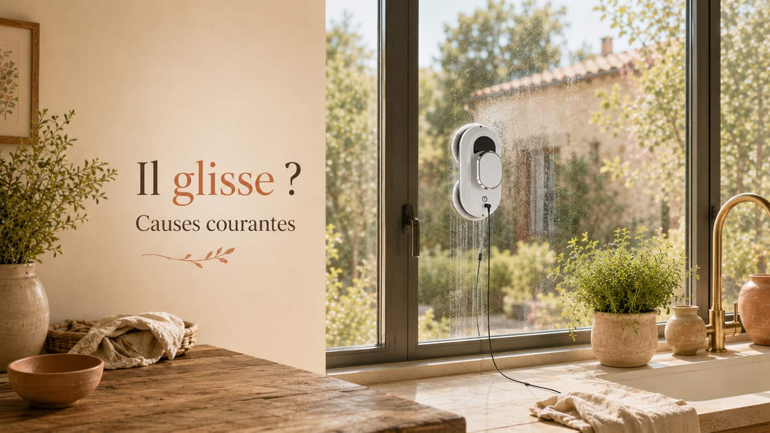 Robot lave-vitre qui glisse ou ne colle plus