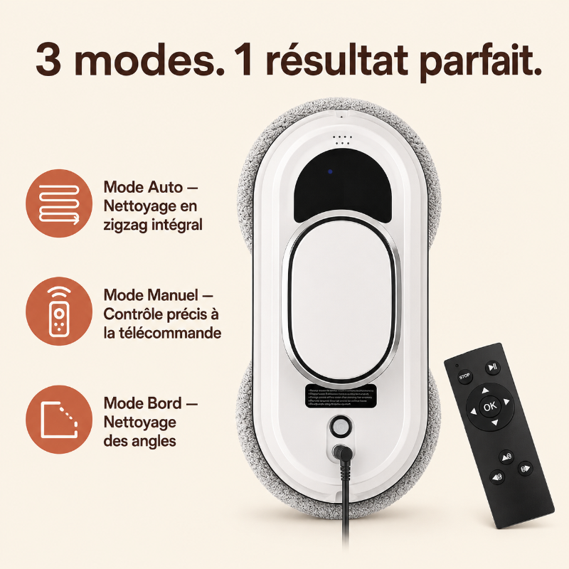 robot nettoyeur de vitre automatique - gain de temps et d'énergie au quotidien pour une maison propre